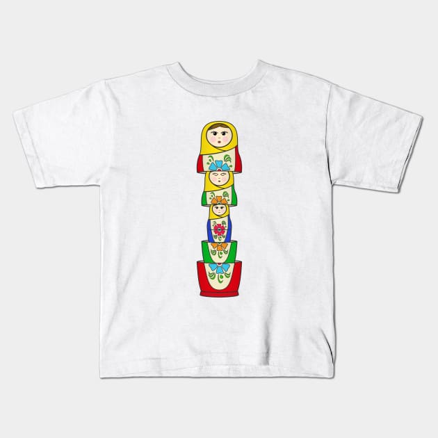 Matryoshka Kids T-Shirt by charlie-care